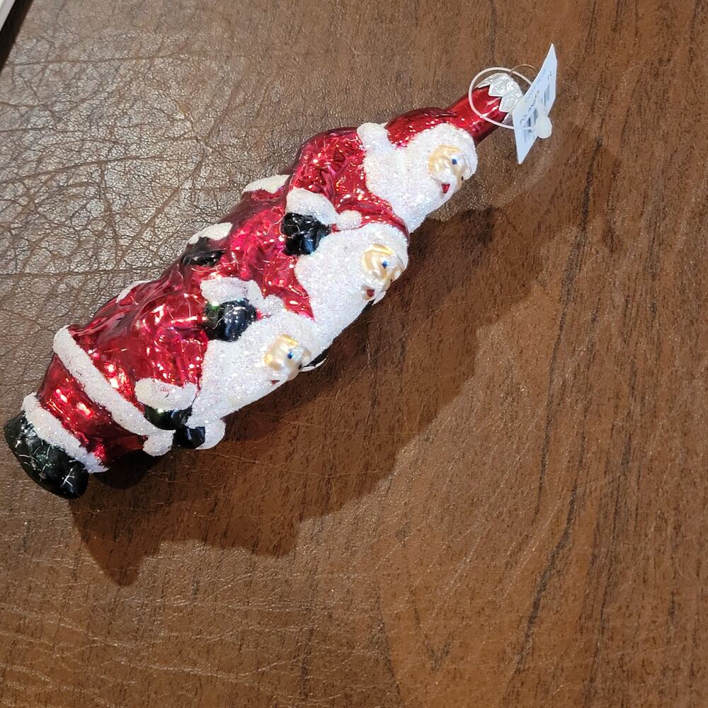 Vintage Cost Plus World Market Glass Santa Ornament Poland Blown Glass - Picture 6 of 10